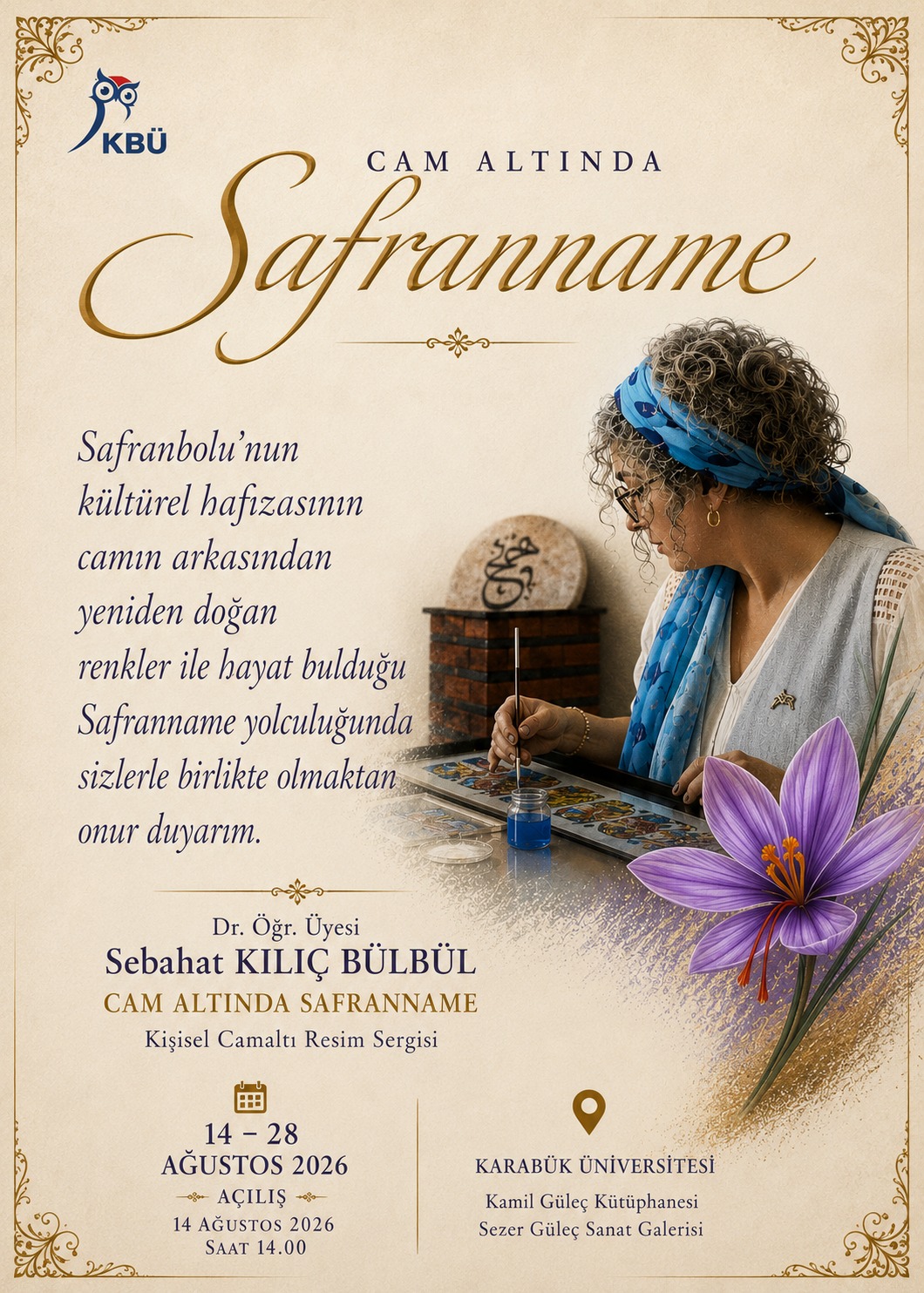 Cam Altında Safranname Sergi Afişi
