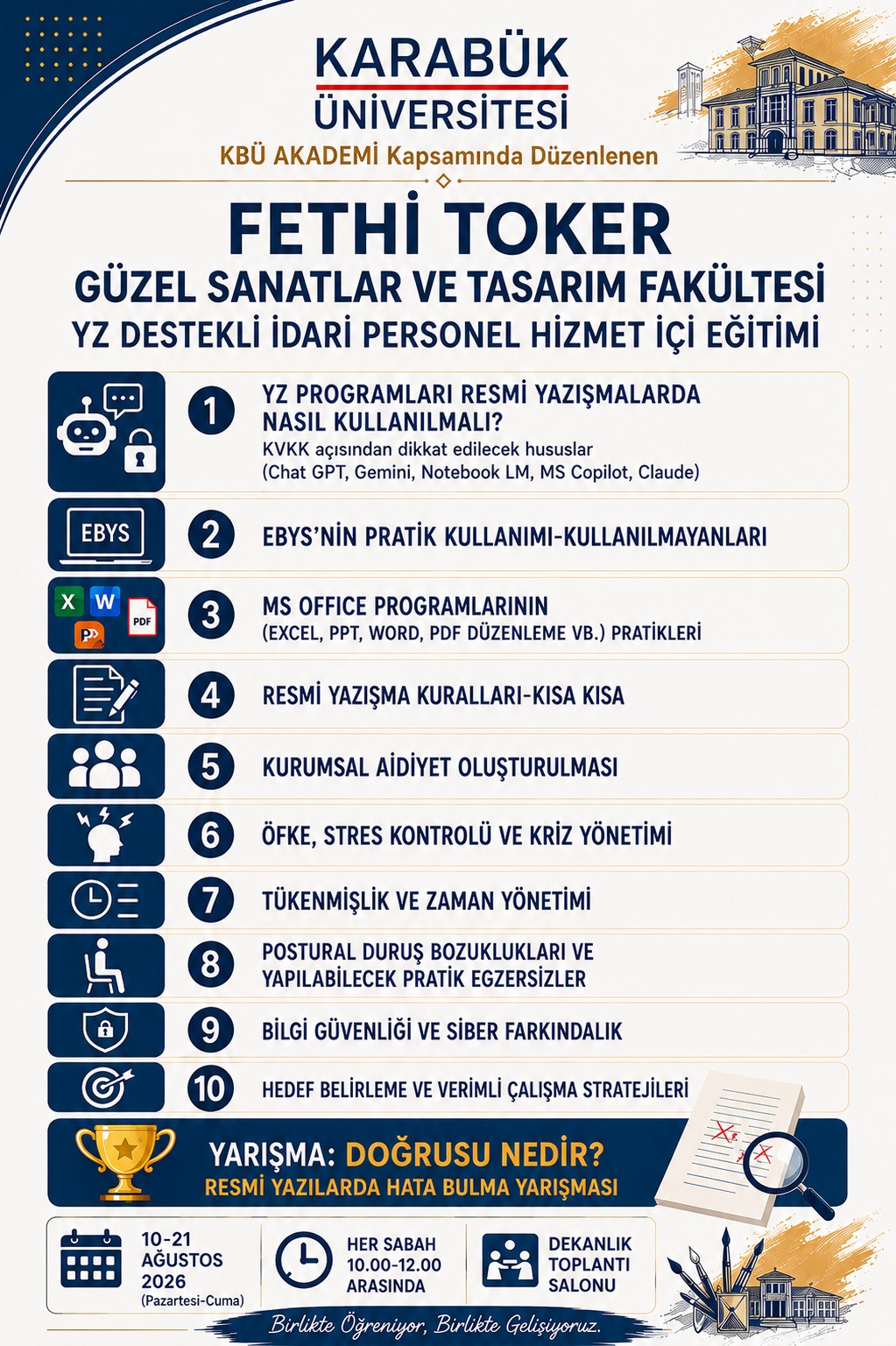 İdari Süreçlerde Yapay Zekâ Kullanımı Eğitim Afişi